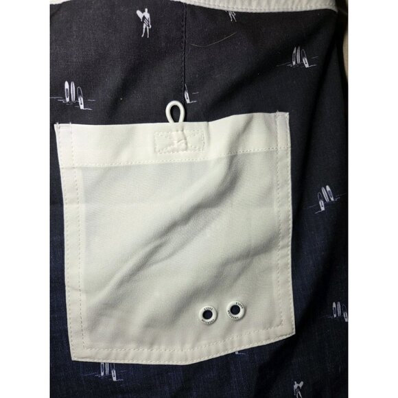 American Eagle Surfer-Print Blue Ombre M 33" Waist 10" Inseam Swim Shorts - Picture 5 of 9